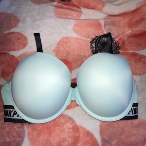 Victoria’s Secret Pink Wear Everywhere Teal Push Up bra 36D